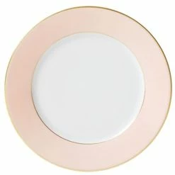 Limoges - Legle Rose Petal Entree Plate Gold Rim