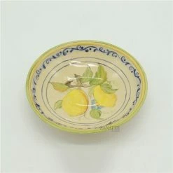 Zanatta - Italian Bowl With Lemons Drawing In Cream Colour