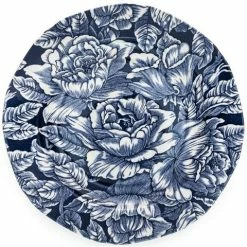 Burleigh - Ink Blue Hibiscus Plate 19cm