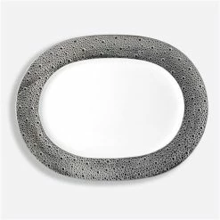 Bernardaud - Ecume Silver Oval Platter 35cm