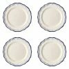 Gien - Filet Cobalt Dessert Plate Set 4pce