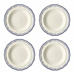 Gien - Canape Plate Set Filet Cobalt 16.5cm 4pce