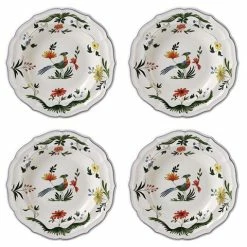 Gien - Oiseaux De Paradis Soup Plate Set 4pce