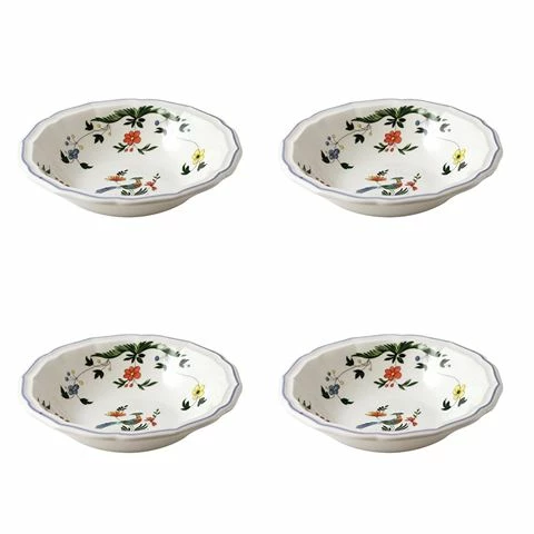 Gien - Oiseaux De Paradis Cereal Bowls Set 4pce