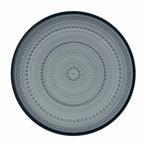 Iittala - Kastehelmi Plate Dark Grey 25cm