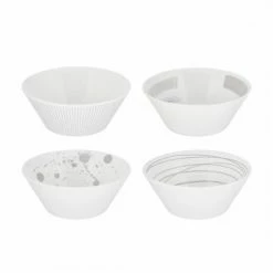 Royal Doulton - Pacific Stone Bowl Set Grey 16cm 4pce