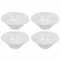French Country - Dragonfly Stoneware Salt Bowl Set 4pce