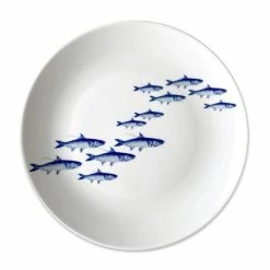 Caskata - School Of Fish Blue Coupe Dinner Plate 27cm