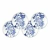 Caskata - Blue Arbor Birds Canape Plates Boxed Set 4pce