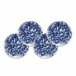 Caskata - Peony Blue Full Canape Plates Boxed Set 4pce