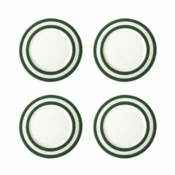 Cornishware - Lunch Plate Set Adder Green 25cm 4pce