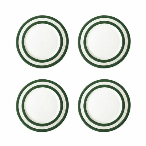 Cornishware - Lunch Plate Set Adder Green 25cm 4pce