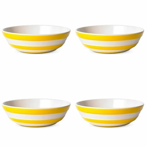 Cornishware - Cereal Bowl Set Yellow 17.5cm 4pce