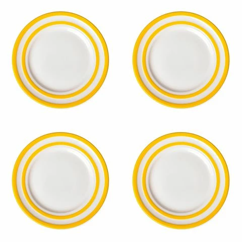 Cornishware - Breakfast Plate Set Yellow 22.8cm 4pce