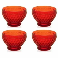 Villeroy & Boch V&B - Boston Coloured Dessert Bowl Red Set 4pce
