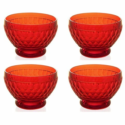 Villeroy & Boch V&B - Boston Coloured Dessert Bowl Red Set 4pce