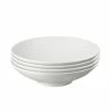 Denby - Porcelain Arc White Pasta Bowl Set 4pce