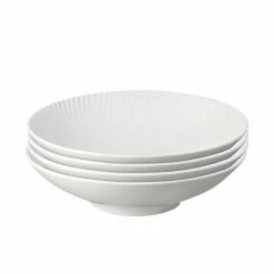 Denby - Porcelain Arc White Pasta Bowl Set 4pce