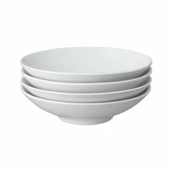 Denby - Porcelain Classic White Pasta Bowl Set 4pce