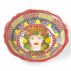 Baci Milano - Baroque & Rock Salad Bowl Baroque Orange