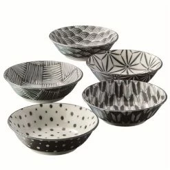 The Modern Japanism - Komon Shallow Bowl Medium Set 5pce