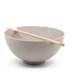 S & P - Ikana Bowl W/Chopsticks Stone 16cm