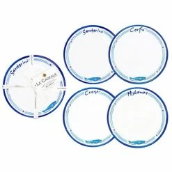 Le Cadeaux - Santorini Appetizer Plates Set 4pce