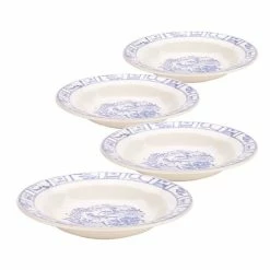 Gien - Oiseau Bleu Soup Bowl Set 4pce