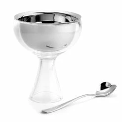Alessi - Big Love Ice Cream Bowl & Spoon Ice White
