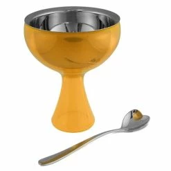 Alessi - Big Love Ice Cream Bowl & Spoon Orange