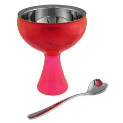 Alessi - Big Love Ice Cream Bowl & Spoon Fuchsia